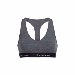 Icebreaker Sprite Racerback Bra, Sports, Gris, XS, SML, Sans armature, Monochromatique