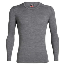 T-Shirt Randonnée Homme Icebreaker 260 Tech Crewe - Gris - Manches Longues - Respirant