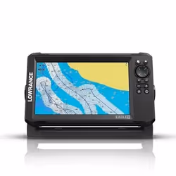 Combiné GPS sondeur - LOWRANCE - Eagle 9 - Sonde HDI - Écran IPS - Résistance IPX7