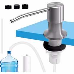 Distributeur Savon Encastrable évier Cuisine Acier Inoxydable 500 ML Cuisine 360° Rotation Distributeur Liquide Vaisselle