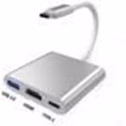 Adaptateur USB-C vers HDMI - Non spécifié - 4K - USB 3.0 - Charge PD - Aluminium