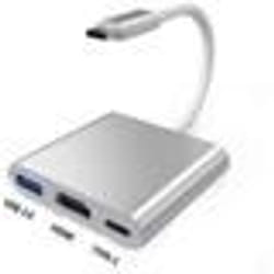 Adaptateur USB-C vers HDMI - Non spécifié - 4K - USB 3.0 - Charge PD - Aluminium