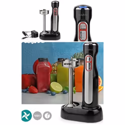 Mixeur Plongeant - INOX - Noir - 100W - Sans fil - Lame en acier inoxydable
