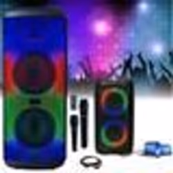 Enceinte USB Bluetooth Karaoke 600W Mooving ELECTRO-SOUND600 Lumineuse TWS - 2 Micros - Enceinte Enfant Bluetooth - Fête Cade ...