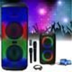 Enceinte USB Bluetooth Karaoke 600W Mooving ELECTRO-SOUND600 Lumineuse TWS - 2 Micros - Enceinte Enfant Bluetooth - Fête Cadeau