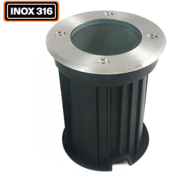 Europalamp - Spot Encastrable de Sol Rond Inox 316 Exterieur IP65 GU10