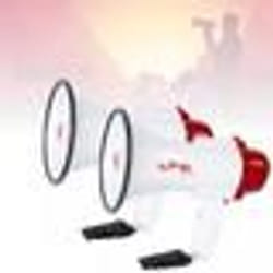 Pack 2 Mégaphones rechargeables 20W LTC MEGA20W Portée 250m - Haut parleurs Supporter Manifestation Fête Soirée Sport