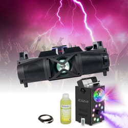Pack PARTY-FALCON - Enceinte HIFI Bluetooth LED USB SD - Machine Fumée LED FOGGY-ASTRO Fête Soirée Dj Anniversaire Cadeau Bar