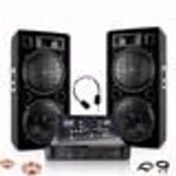 Pack Sono DJ 2 Enceintes Ibiza STAR212 2x1500W - Ampli 2x800W AMP1000-MKII - Table Mixage DJM250BT-MKII - Soirée Pro Fête Mar ...