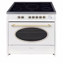 Cuisinière électrique - GURARI - GCH E 912 CR - 90 cm - Crème - 5 zones vitrocéramiques