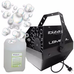 Pack Machine à Bulles Ibiza Light LBM10-BL - Bidon Liquide à Bulles 5 Litres - Mariage Baptême Enfant Anniversaire