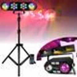 Pack Jeux Lumière Portique DJ Mooving LEDBAR-ASTRO-RC - Effet Combiné 4en1 Strobe Astro Waterwave Ibiza COMBI-FX2
