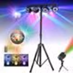 Pack Lumière Pied Portique DJ BOOST-LIGHT70 4 Projecteurs - Jeu Lumière Extérieur Faisceaux - Boule Disco LEDS RGB ASTRO-BALL ...