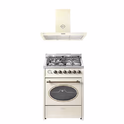 Cuisinière à gaz - GURARI - GCH G 614 CR - 60 cm - 4 Kw WOK - Multifonctionnel + hotte aspirante GCH F 461 BG 9