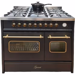 Cuisinière à gaz - GURARI - GCH E 916 BL R - 90 cm - 5 brûleurs - 2 fours multifonctionnels