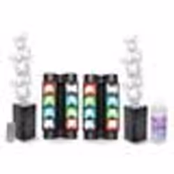 Pack Lumière DJ 2 Effets Spider Ibiza LED8-MINI - 2 Machines Bulles LED BUBBLE DREAM - Soirée Bar Anniversaire