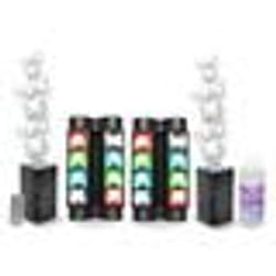Pack Lumière DJ 2 Effets Spider Ibiza LED8-MINI - 2 Machines Bulles LED BUBBLE DREAM - Soirée Bar Anniversaire