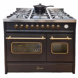 Cuisinière à gaz électrique - GURARI - GCH E 916 Bl R - 90 cm - 8 fonctions - 5 brûleurs