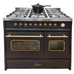 Cuisinière à gaz électrique - GURARI - GCH E 916 Bl R - 90 cm - 8 fonctions - 5 brûleurs
