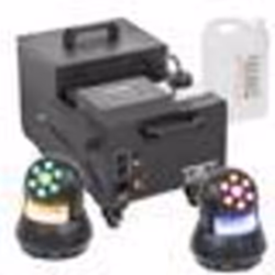 Pack Machine à Fumée Lourde 1500W - 2 Lyres Wash 30W Ibiza STAR-SPOT - Soirée Fête Mariage Danse Dj Pro