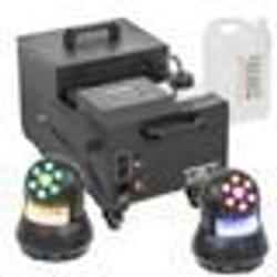 Pack Machine à Fumée Lourde 1500W - 2 Lyres Wash 30W Ibiza STAR-SPOT - Soirée Fête Mariage Danse Dj Pro