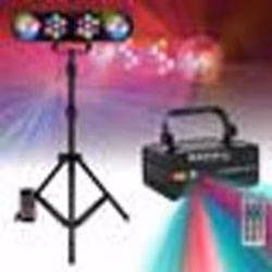Pack Pied Lumière Portique DJ LEDBAR-ASTRO-RC- Laser Ibiza LZR200RGB-MULTI Soirée Ambiance Animation Discothèque Club Bar