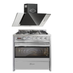 Cuisinière à gaz - GURARI - GCH E 610 X - Four électrique 60 L - Hotte aspirante 60 cm - 1000m³/h
