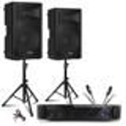 Pack Sono DJ Ibiza 2 Enceintes Passives XTK15-MKII 15 600W - Ampli 2x800W AMP1000-MKII - Pieds Support - Câbles - Deejay Mariage