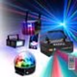 Pack Effets de Lumière PARTY-3PACK Stroboscope Derby Astro - Laser Ibiza LZR200RGB-MULTI Soirée Discothèque Club Bar Musique ...