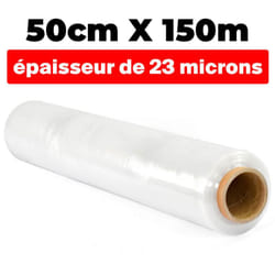 Europalamp - film étirable transparent 50cmx150m et épaisseur de 23 microns µ