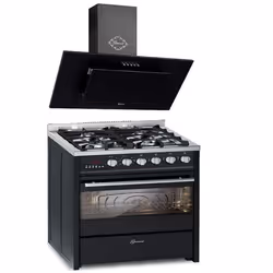 Cuisinière à gaz - GURARI - GCH E 610 BL - Four électrique 60 L - 4 brûleurs - Commande électronique
