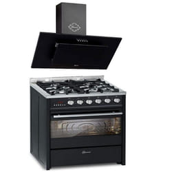 Cuisinière à gaz - GURARI - GCH E 610 BL - Four électrique 60 L - 4 brûleurs - Commande électronique