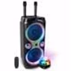 Pack Enceinte Karaoké 1000W USB Bluetooth TWS Ibiza Sound COLUMBA-KARAOKE - 2 Micros Sans Fil - Effet Astro LED 6 Couleurs -  ...