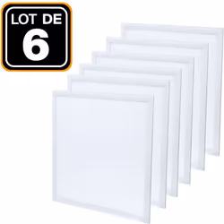 Description générale Le pack de 6 dalles LED Europalamp blanc froid 6000K est conçu pour offrir un confort visuel optimal dan ...