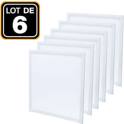 Europalamp - 6 Dalles led 600x600 40W pmma Blanc froid 6000k Haute Luminosité - Plusieurs modèles disponibles
