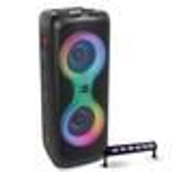 Pack Enceinte sans fil Bluetooth sur batterie 700W USB TWS Ibiza Sound COLUMBA700 - Barre Lumière UV LED-UVBAR6 - Sono DJ Portable