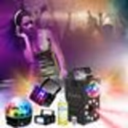 Pack Lumières IBIZA LIGHT - Ensemble Jeux Lumières Stroboscope Astro Derby - Machine Fumée LEDS RGB FOGGY-ASTRO Soirée Cadeau ...