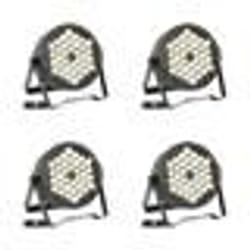 Pack de 4 Projecteurs Blancs Par Ibiza Light THINPAR-36X1WHITE - DMX Télécommande Extra-plats LED Soirée Dj Club Fête Discothèque