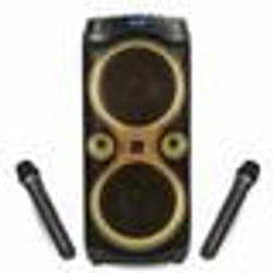 Pack Karaoké Enceinte USB Bluetooth TWS 1000W Ibiza Sound COLUMBA-KARAOKE - 2 Micros Sans Fil - Boule Disco RGB - Enfant Fête