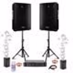 Pack Sono DJ 2 Enceintes Ibiza DISCO15B 2x700W - Pied Support - Ampli Ventilé 2x800W AMP1000-MKII - 2 Machines Bulles BUBBLE- ...