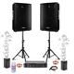 Pack Sono DJ 2 Enceintes Ibiza DISCO15B 2x700W - Pied Support - Ampli Ventilé 2x800W AMP1000-MKII - 2 Machines Bulles BUBBLE-DREAM