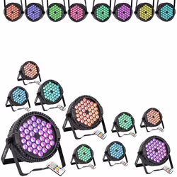 Pack de 10 Projecteurs Par Ibiza Light THINPAR-36X1W-RGB - DMX Soirée Dj Fête Club Discothèque Télécommande LED Extra-plats