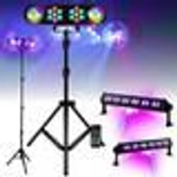 Pack Lumière Portique Mooving LEDBAR-ASTRO-RC - 2 Barres Lumière noire UV LED-UVBAR6 Soirée Ambiance Dj Bar Discothèque Club Fête