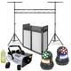 Pack Portique Lumière Ibiza - Régie DJ DS30 Façade - Machine Fumée LSM900W - 2 Lyres STAR-WASH 30W - Soirée Fête Dj Mariage Club