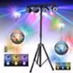 Pack Lumière Pied Portique DJ BOOST-LIGHT70 4 Projecteurs - 2 Boules Disco LEDS RGB ASTRO-BALL8 Bar Fête Soirée Ambiance Musi ...