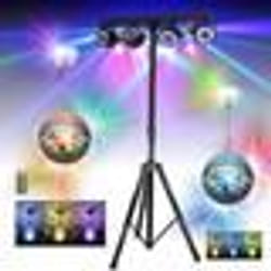 Pack Lumière Pied Portique DJ BOOST-LIGHT70 4 Projecteurs - 2 Boules Disco LEDS RGB ASTRO-BALL8 Bar Fête Soirée Ambiance Musique