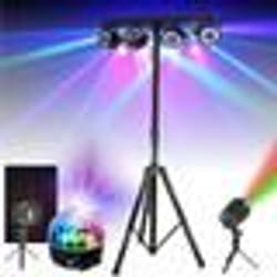 Pack Pied Lumière Portique DJ BOOST-LIGHT70 4 Projecteurs - 2 Jeux Lumières Extérieur Ibiza - Jeu Lumière PARTY-ASTRO6 Soirée