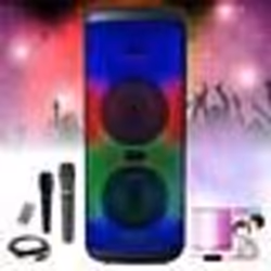 Enceinte Karaoke 600W sur batterie Bluetoth USB Mooving ELECTRO-SOUND600 - 2 Micros - Enceinte Réveil - Soirée Anniversaire M ...