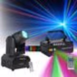 Pack Effet Lumière Lyre Ibiza LMH250-RC - Laser LZR200RGB-MULTI Soirée Ambiance Animation Discothèque Club Bar Musique Dj