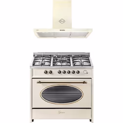 Cuisinière électrique à gaz - Gurari - 90 cm - 8 fonctions - 5 brûleurs - Four XXL 121 L + Hotte GCH F 461 BG 9